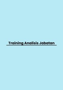Training Analisis Jabatan pelatihan Analisis Jabatan di jogja