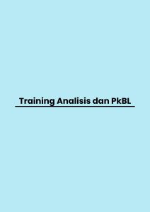 Training Analisis dan PkBL pelatihan Analisis dan PkBL di jogja