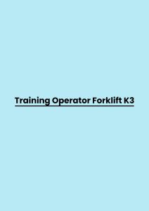 Training Operator Forklift K3 pelatihan Operator Forklift K3 di jogja