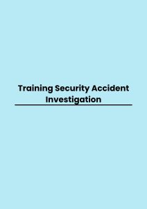 pelatihan Security Accident Investigation di jogja