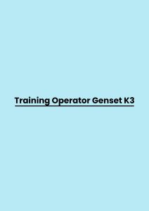 pelatihan Operator Genset K3 di jogja