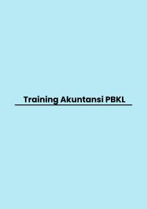 Training Akuntansi PBKL pelatihan Akuntansi PBKL di jogja