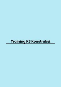 pelatihan K3 Konstruksi di jogja