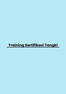 Training Sertifikasi Tangki pelatihan Sertifikasi Tangki di jakarta